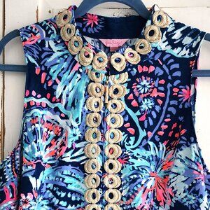 Lilly Pulitzer Jane Shift Dress in UNICORN Gypsea Girl Print, SIZE 14
